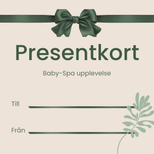 Presentkort - Baby-Spa upplevelse